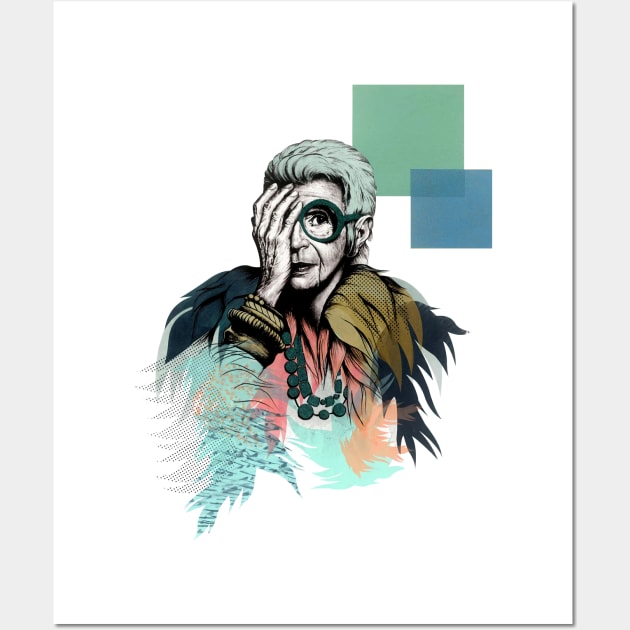 Iris Apfel Fashion Icon American Wall Art by The Prediksi 